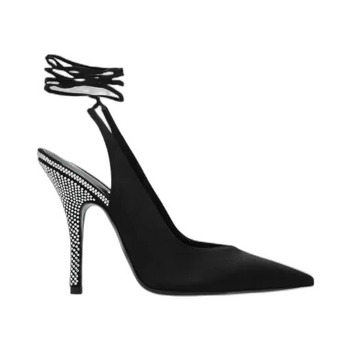 The Attico Venus Embellished Pointed-Toe Pumps