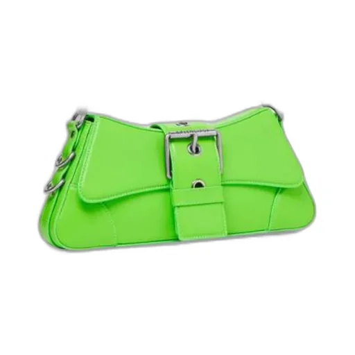 Lindsay Small Shoulder Bag With Strap In Bright Green