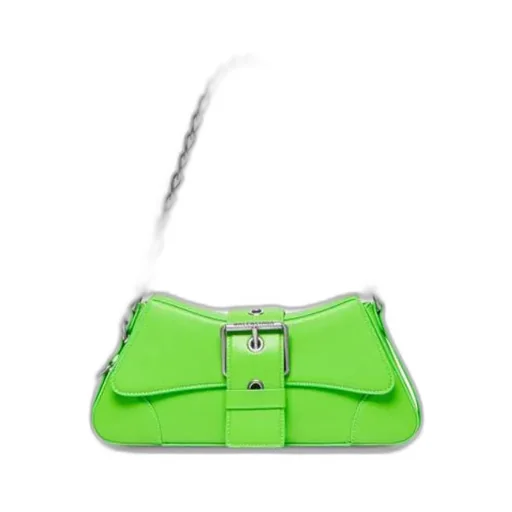 Lindsay Small Shoulder Bag With Strap In Bright Green