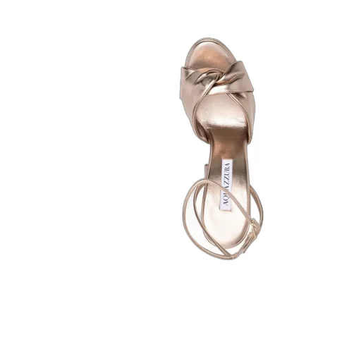 Aquazzura Olie Plateau Metallic Platform Sandals