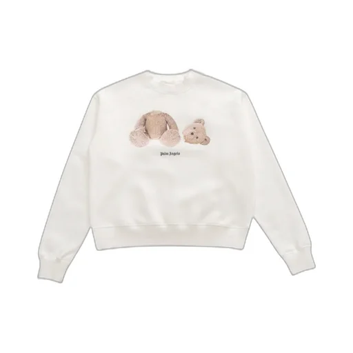 Palm Angels Kids Logo Detailed Crewneck Sweatshirt