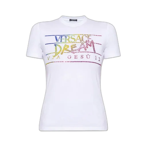 Versace Embellished Short Sleeved Crewneck T-Shirt