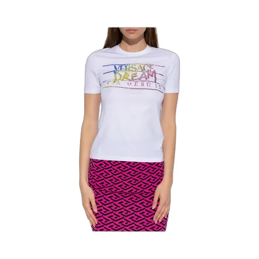 Versace Embellished Short Sleeved Crewneck T-Shirt