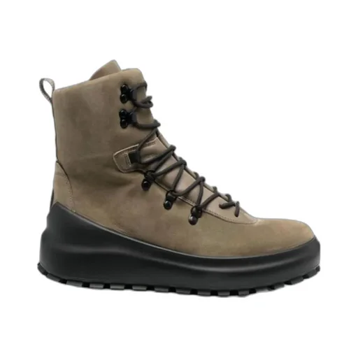 Lace-Up Suede Boots