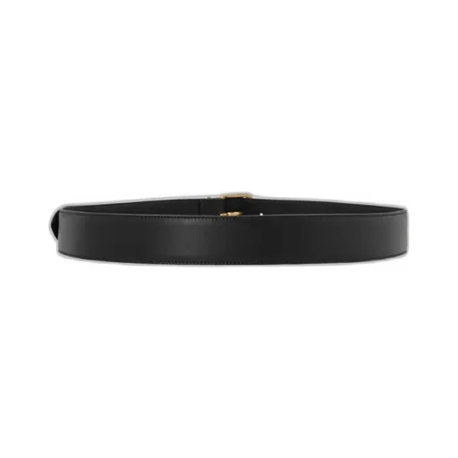 Miu Miu Logo Engraved Buckle Belt