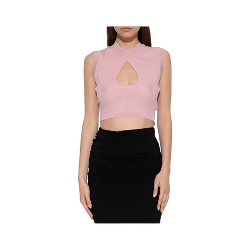 Cut-Out Ribbed Crop Top