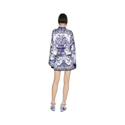 Dolce & Gabbana Majolica-Printed Oversize Shirt