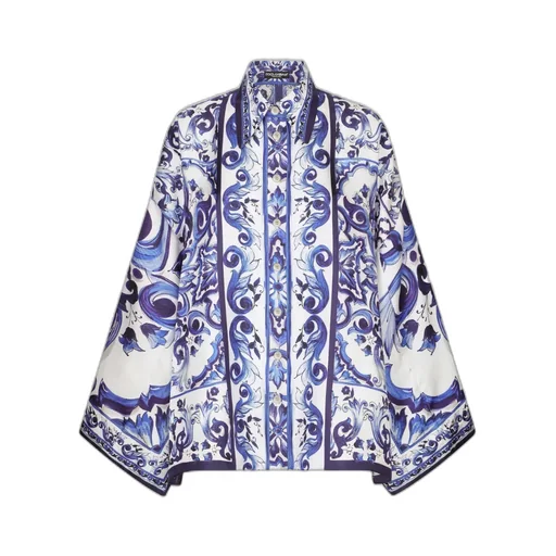 Dolce & Gabbana Majolica-Printed Oversize Shirt