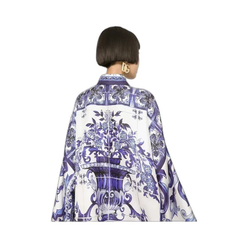 Dolce & Gabbana Majolica-Printed Oversize Shirt
