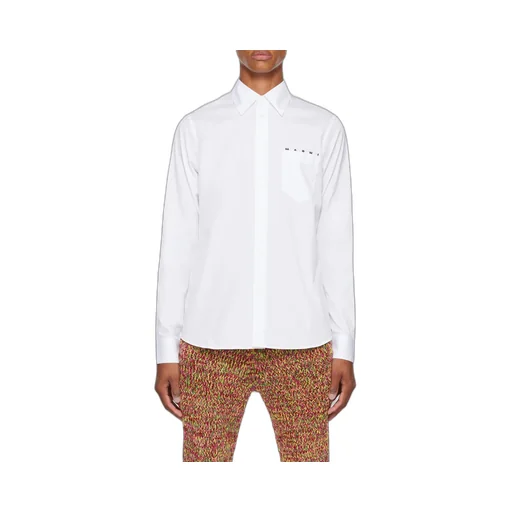 Marni Logo Print Buttoned Long Sleeved Shirt