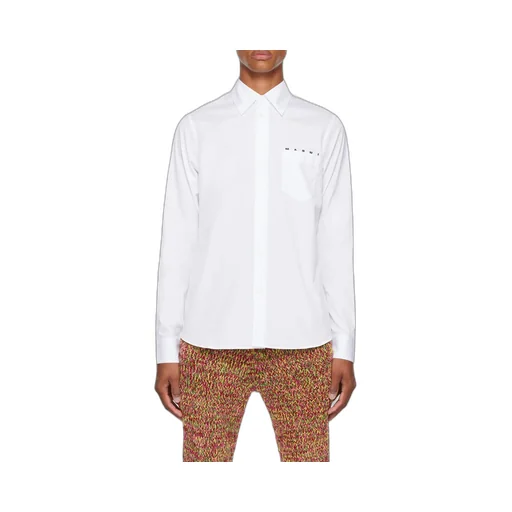 Marni Logo Print Buttoned Long Sleeved Shirt