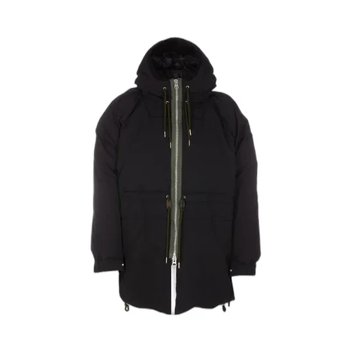Sacai Zipped Hooded Drawstring Parka