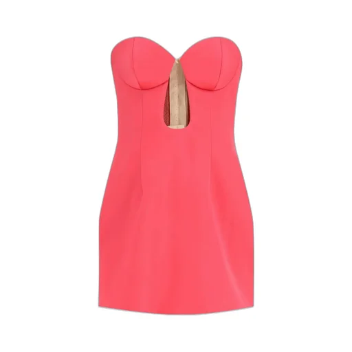 Strapless Cut-Out Silk Minidress