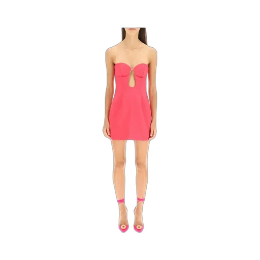 Strapless Cut-Out Silk Minidress