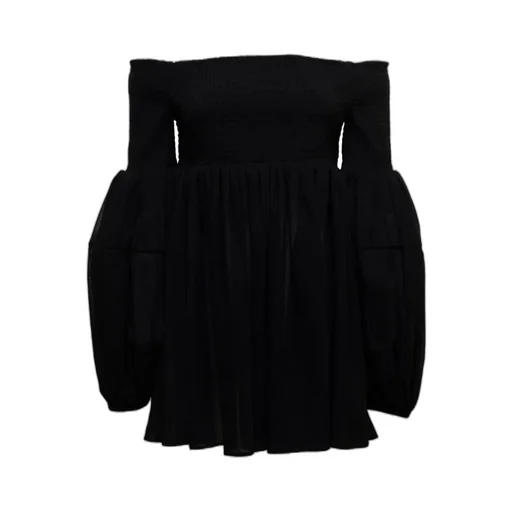 One-Collar Wool Blouse