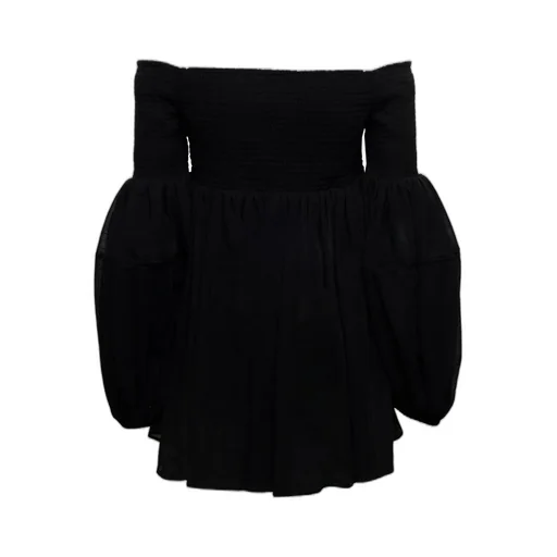 One-Collar Wool Blouse