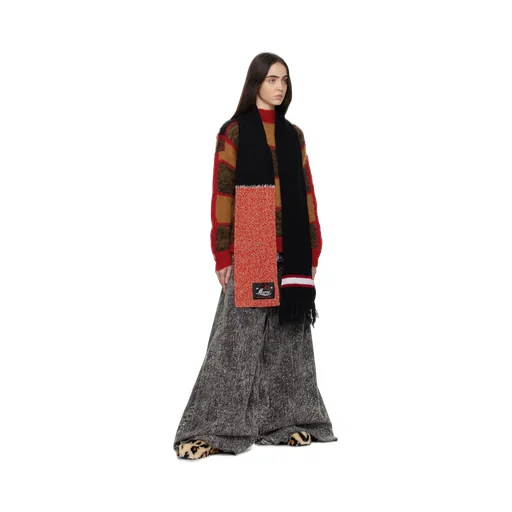 Marni College-Style Knitted Scarf