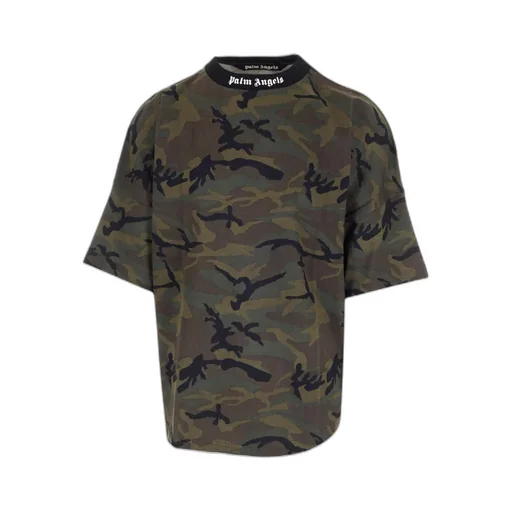 Palm Angels Camouflage Printed Crewneck T-Shirt