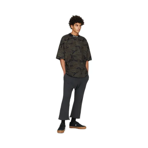 Palm Angels Camouflage Printed Crewneck T-Shirt