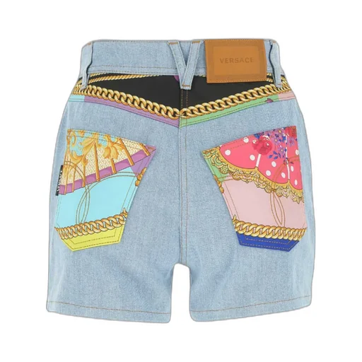 I Ventagli Patchwork Denim Shorts