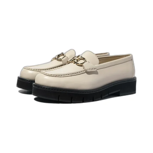 Salvatore Ferragamo Gancini Logo Plaque Loafers