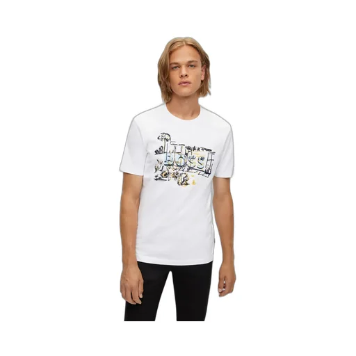 Illustration-Style Logo-Print T-Shirt