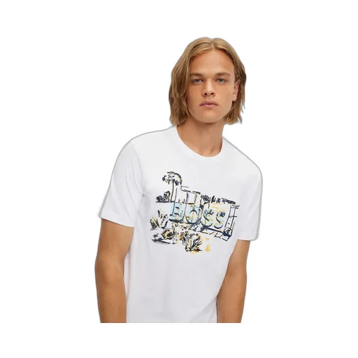 Illustration-Style Logo-Print T-Shirt