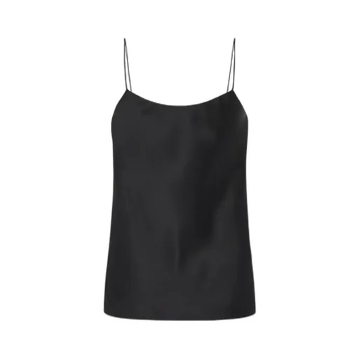 Square-Neck Silk Top