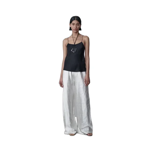 Square-Neck Silk Top
