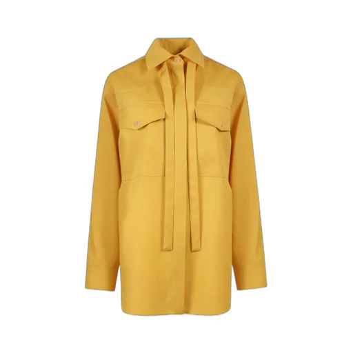 Jil Sander Pussybow-Collar Long-Sleeved Blouse