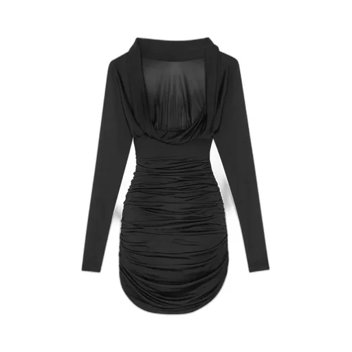 Saint Laurent Cowl Back Mini Dress