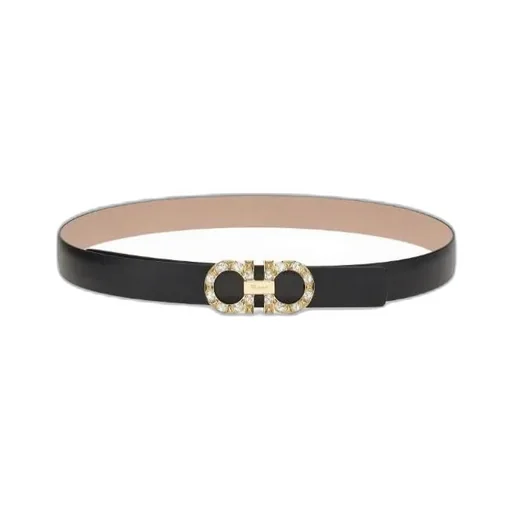 Leather Logo-Plaque Belt