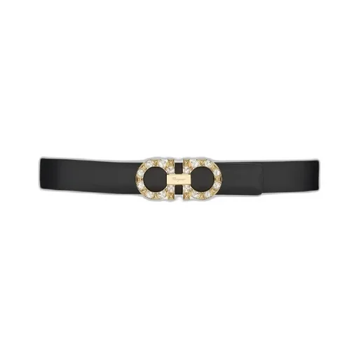 Leather Logo-Plaque Belt