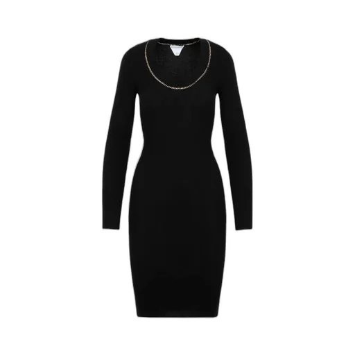 Bottega Veneta Chain Embellished Knitted Dress