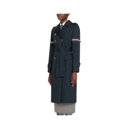 Rwb-Detail Belted Trench Coat