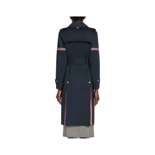 Rwb-Detail Belted Trench Coat