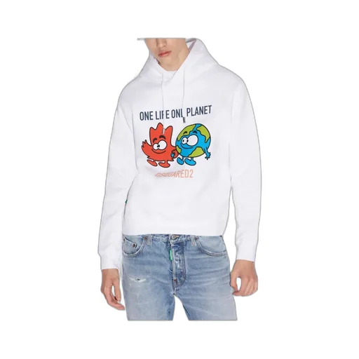 Graphic-Print Drawstring Hoodie