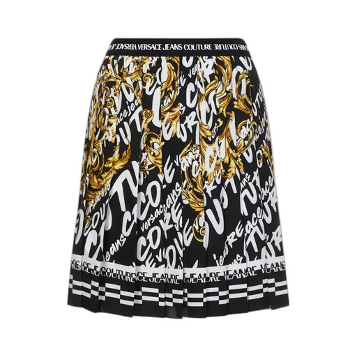 Barocco-Print Pleated Skirt