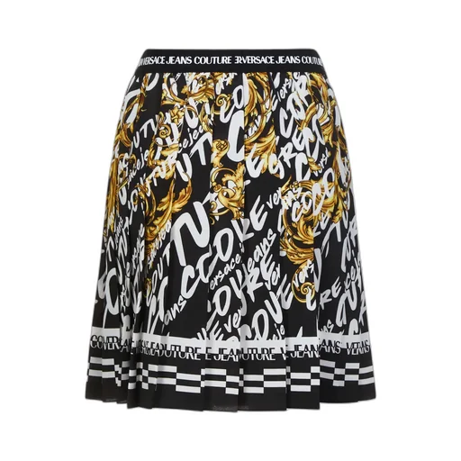 Barocco-Print Pleated Skirt