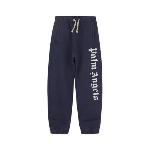 Palm Angels Kids Logo Printed Slim Cut Pants