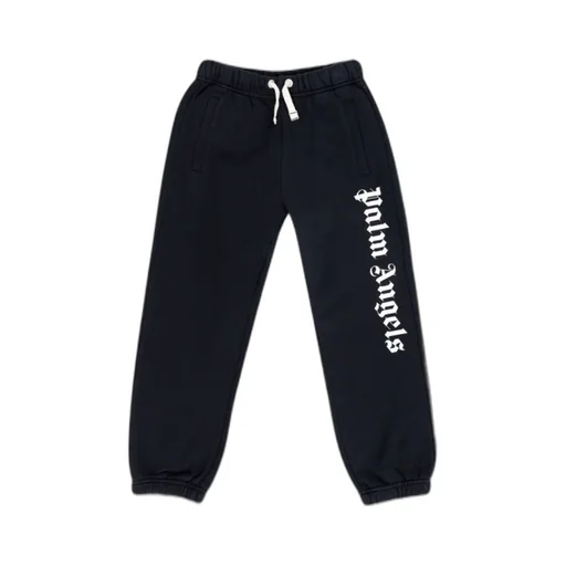 Palm Angels Kids Logo Printed Slim Cut Pants