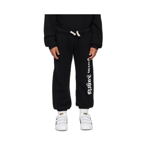 Palm Angels Kids Logo Printed Slim Cut Pants