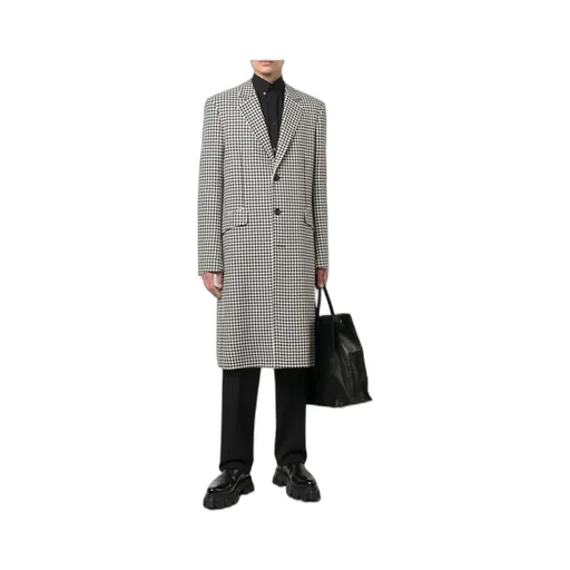 Alexander Mcqueen Houndstooth Single-Breasted Coat
