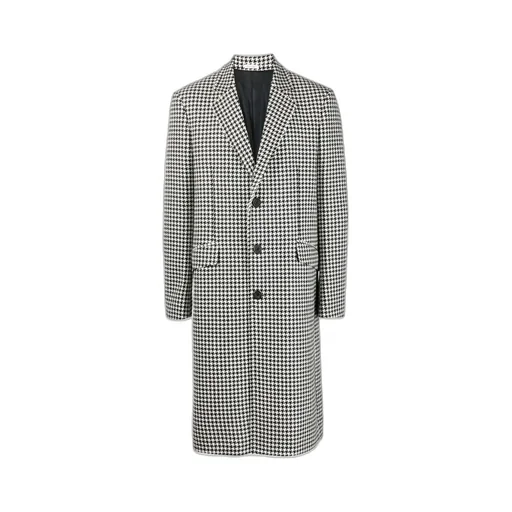 Alexander Mcqueen Houndstooth Single-Breasted Coat