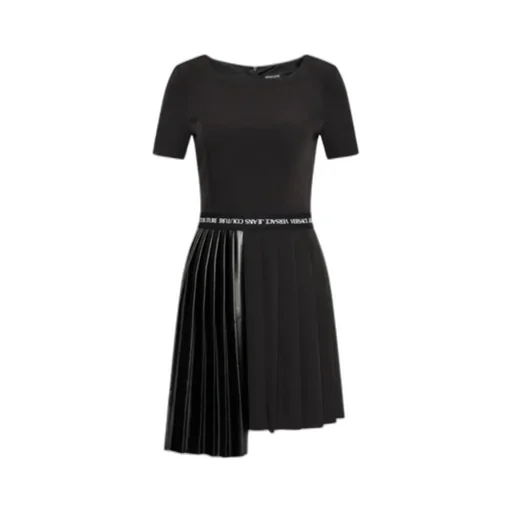 Pleated Asymmetric T-Shirt Dress