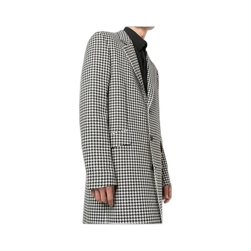 Alexander Mcqueen Houndstooth Single-Breasted Coat