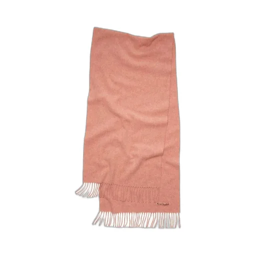 Acne Studios Logo Patch Fringed-Edge Scarf
