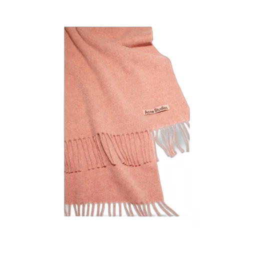 Acne Studios Logo Patch Fringed-Edge Scarf