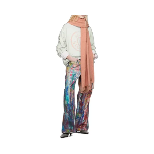 Acne Studios Logo Patch Fringed-Edge Scarf