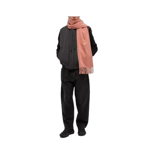 Acne Studios Logo Patch Fringed-Edge Scarf